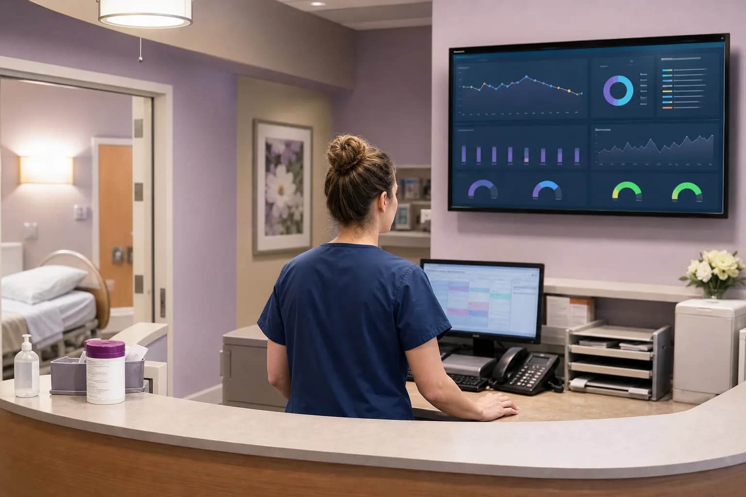 Two hospital units compared on the same metric with differing patient populations highlighted