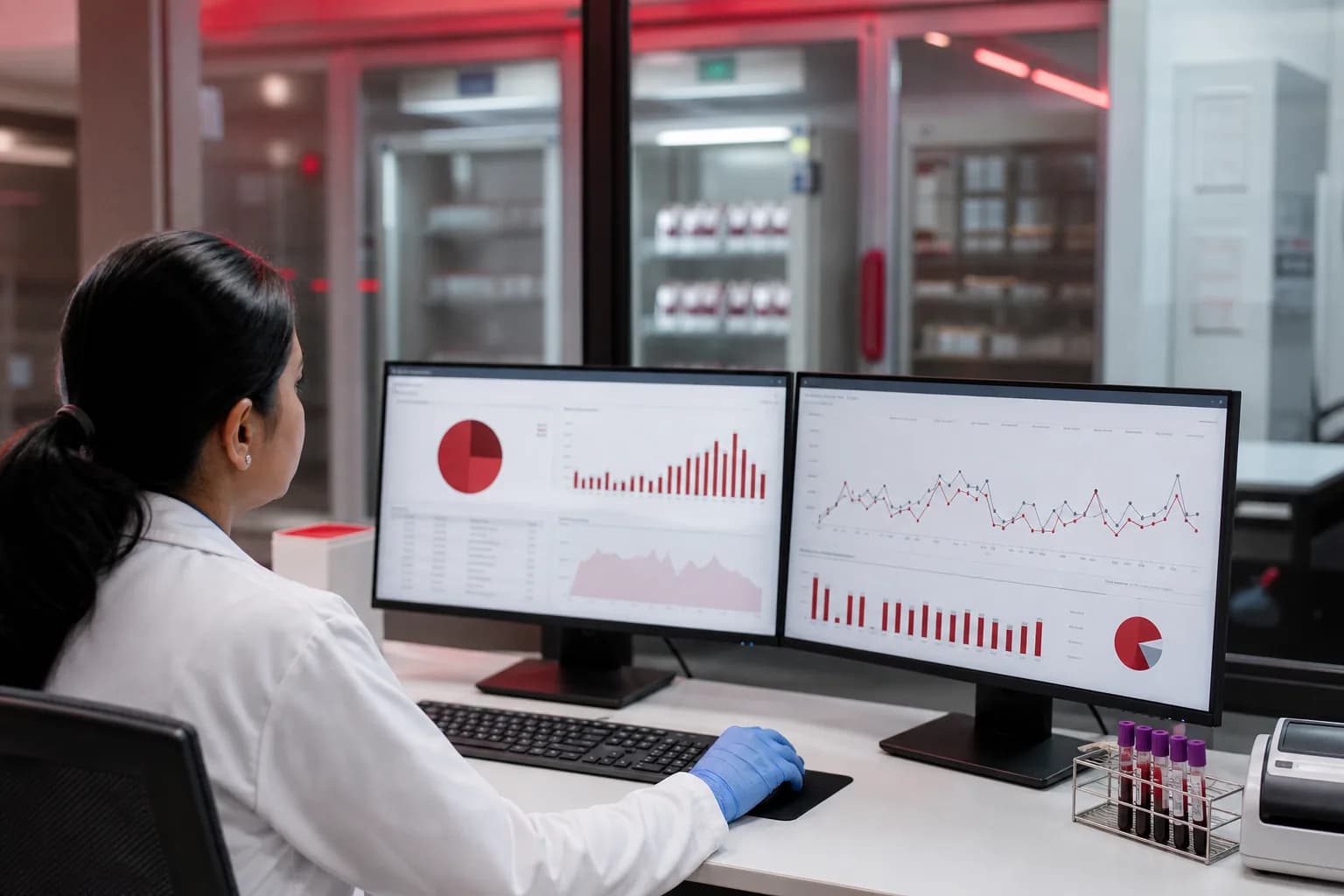 Hospital dashboard showing refresh basis for each data module
