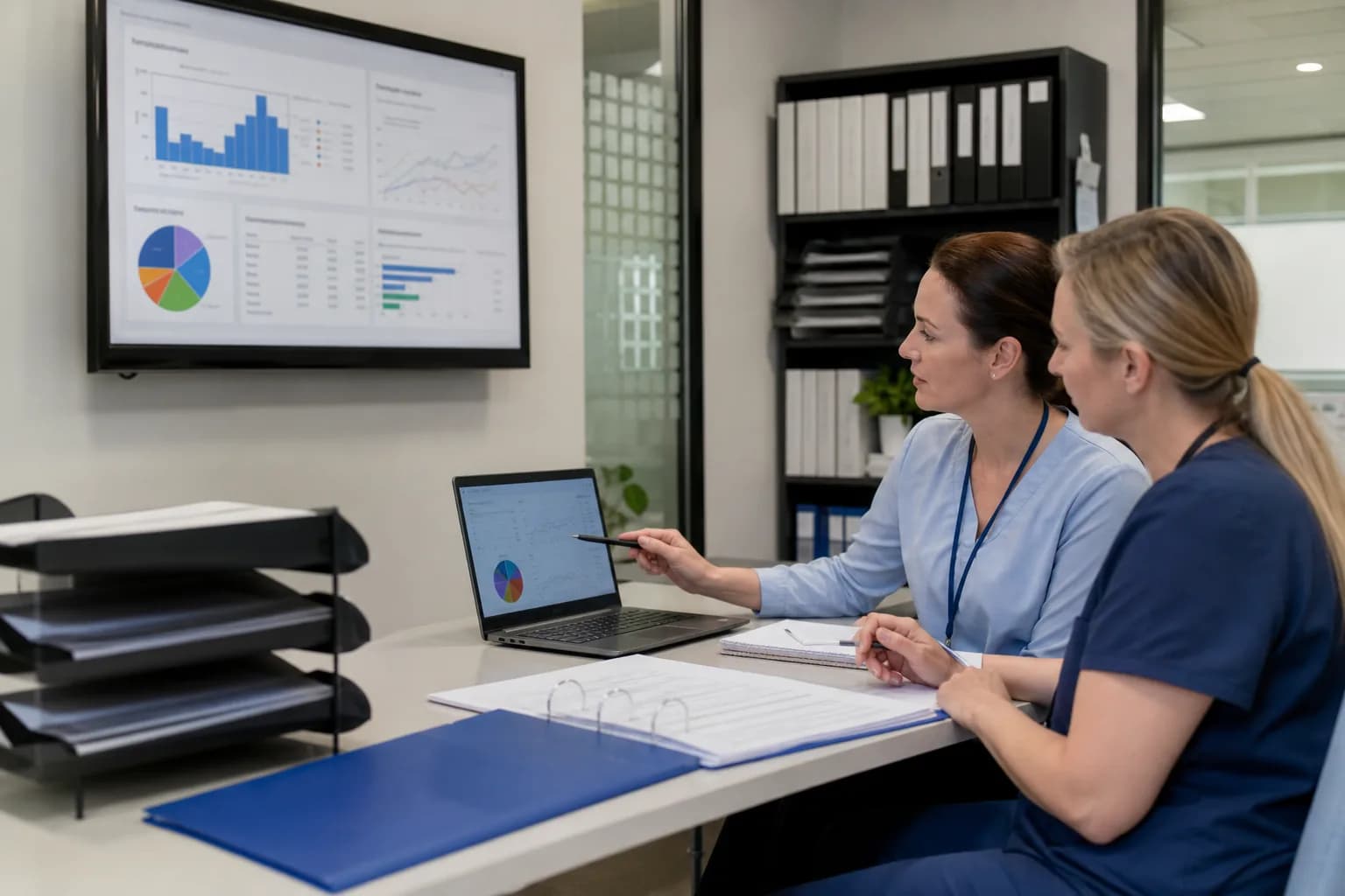 Role-based access review against a current hospital organisation chart