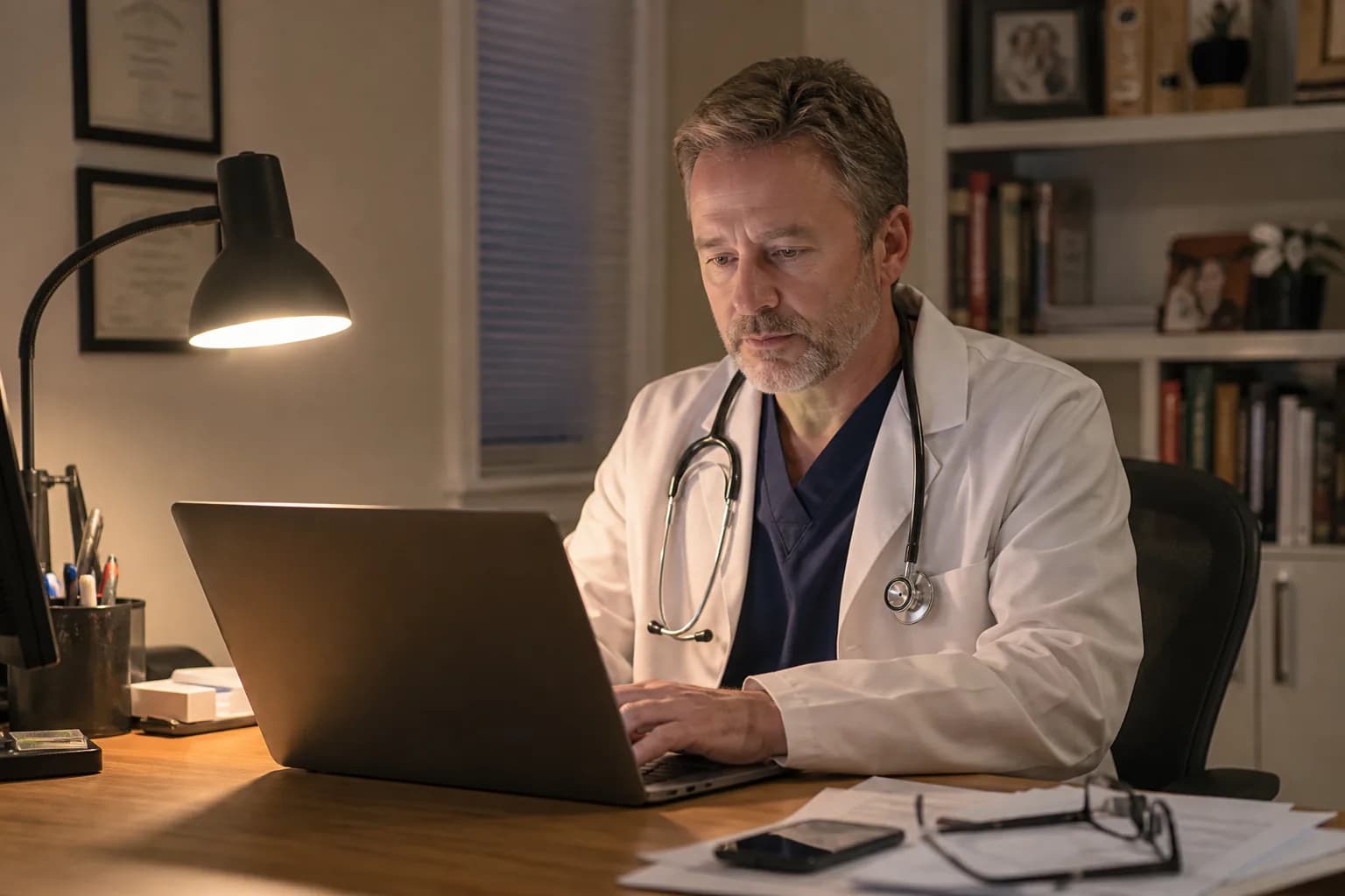 Patient completing pre-registration details on a lobby self-service kiosk