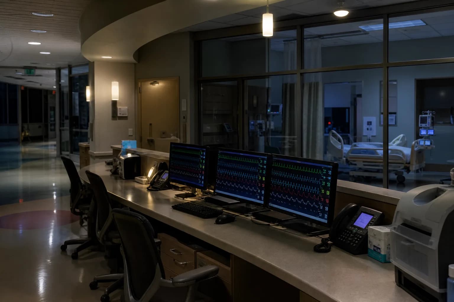 ICU workload and capacity analytics dashboard