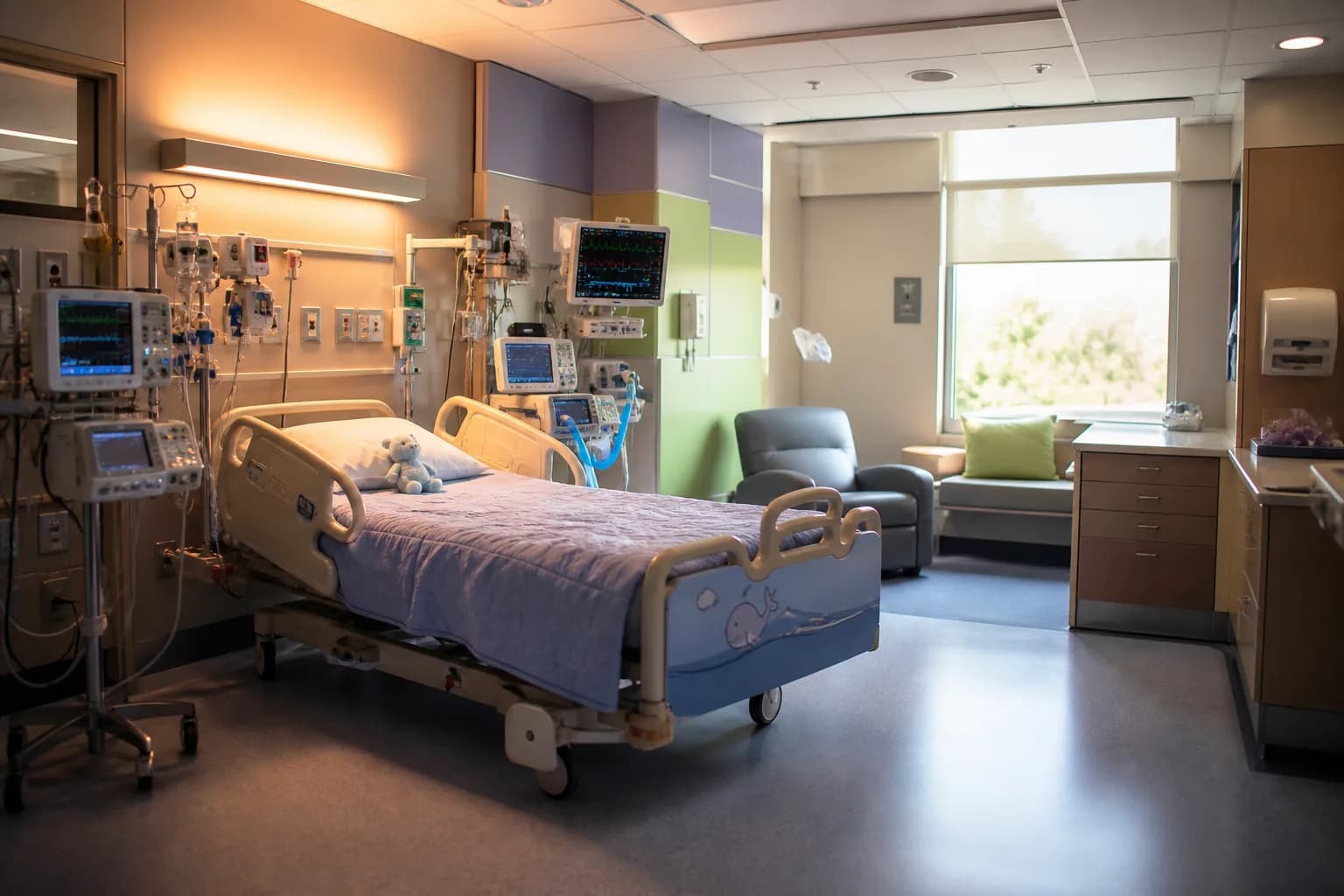 Emergency department waiting time distribution segmented by acuity