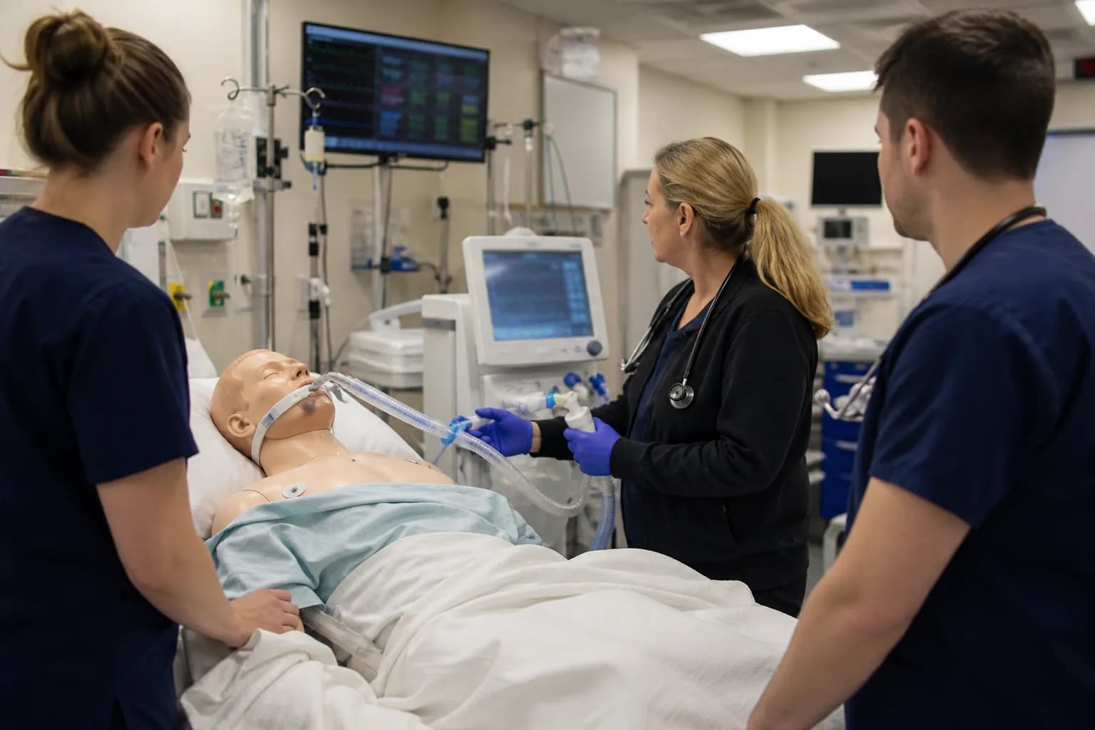 Bedside observation chart with rapid response activation criteria printed alongside vital signs