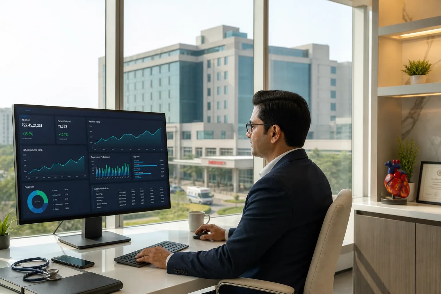 Hospital business leader using EHR insights as a long-term competitive advantage