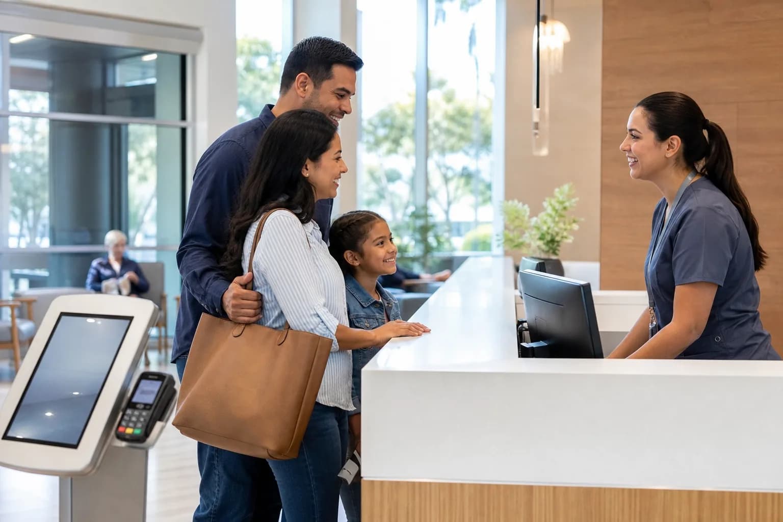 Patients experiencing a smooth, digitally enabled hospital front-desk journey