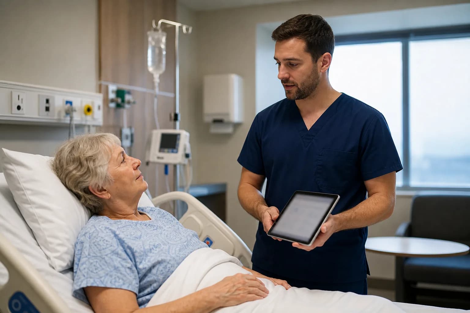 Clinicians comparing early-warning protocols for patient groups