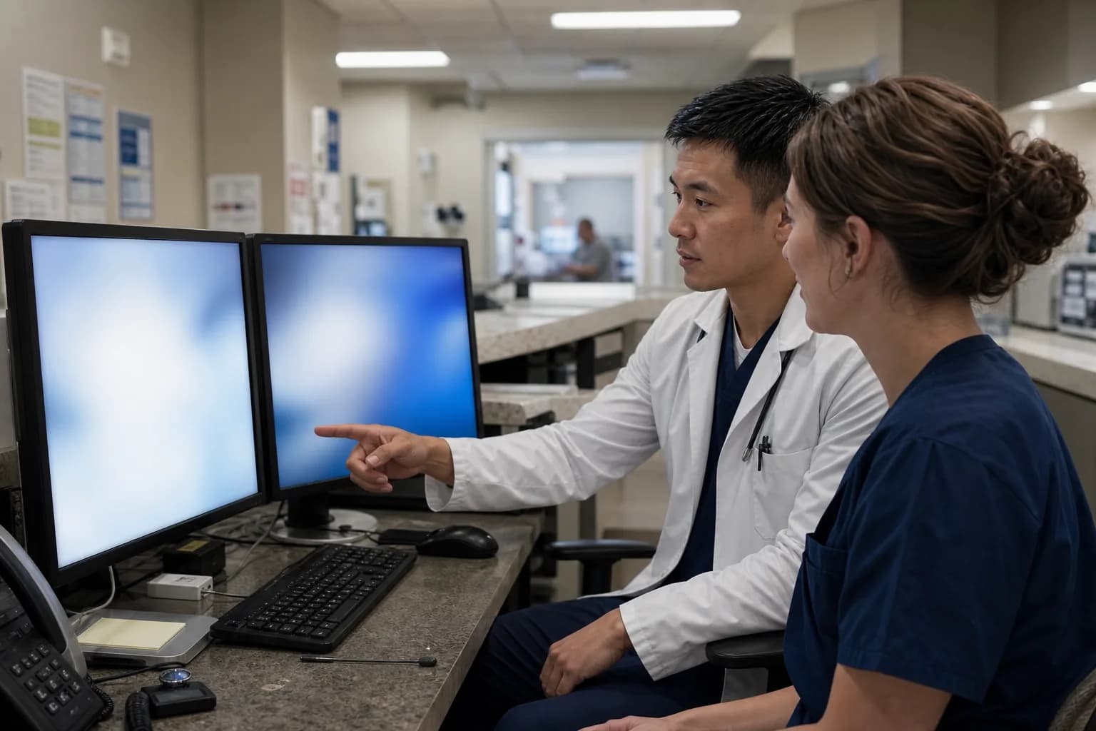 Bedside clinician combining early-warning score with assessment