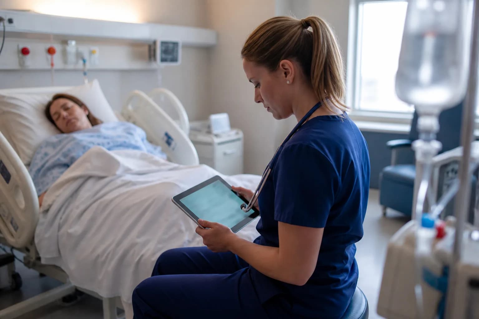 Finance and clinical leaders reviewing a hospital EHR total cost model