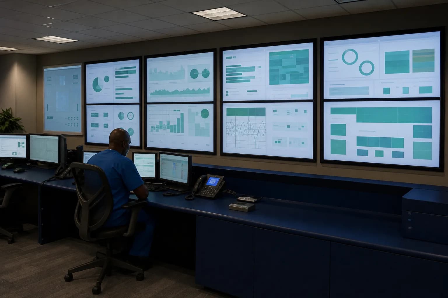 Centralised uninterruptible supply for theatres, critical care and the data room, with local units inventoried and owned