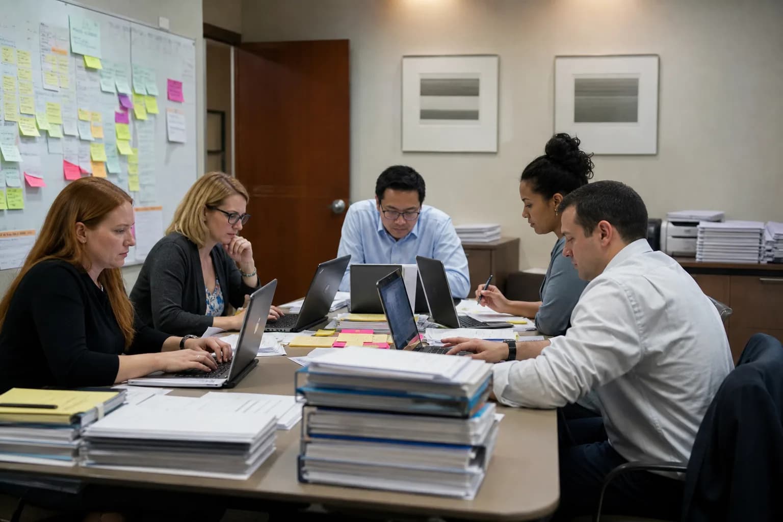 Centralized hospital back office with branch-level exception ownership