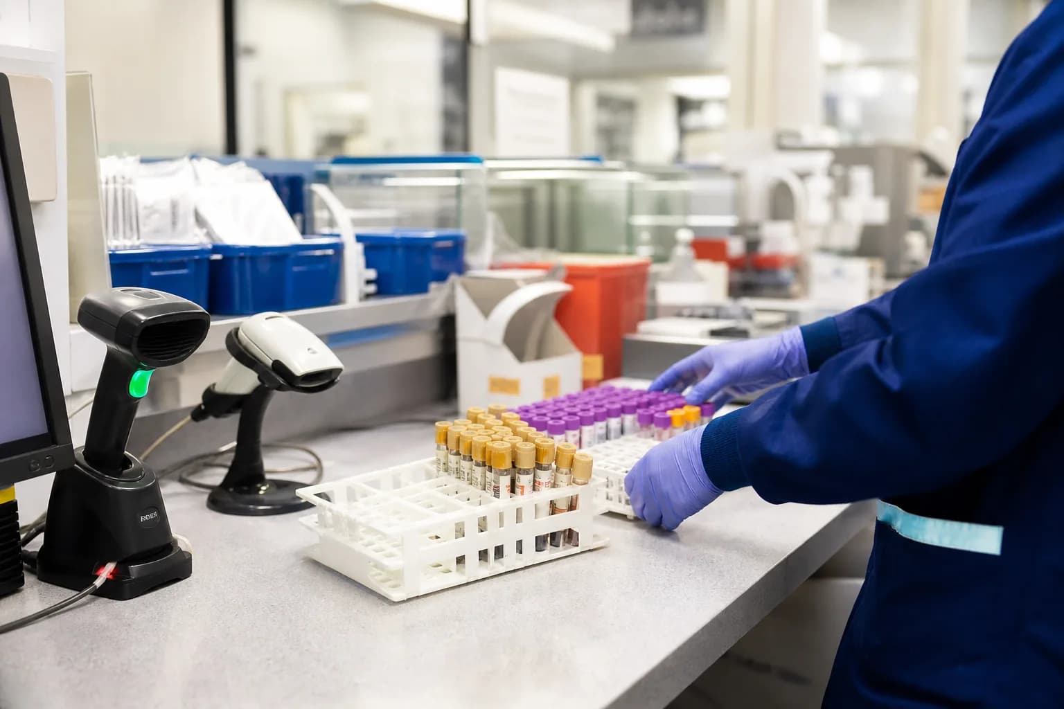 Laboratory turnaround timeline divided into measurable processing stages