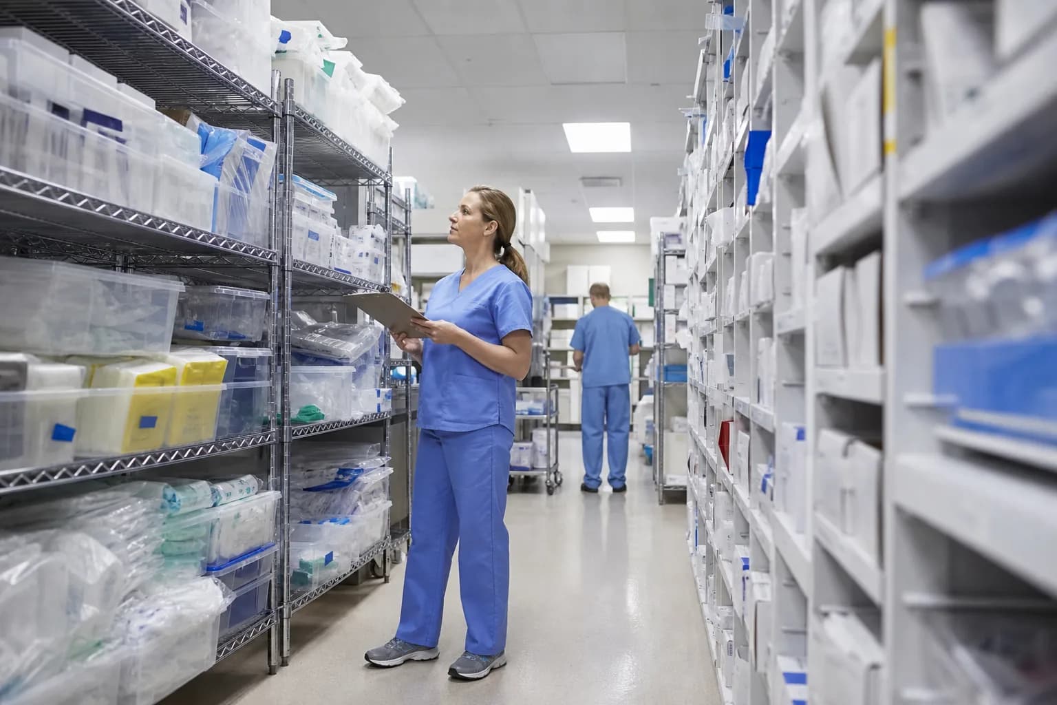 Theatre schedule with realistic case durations and recovery bed constraints