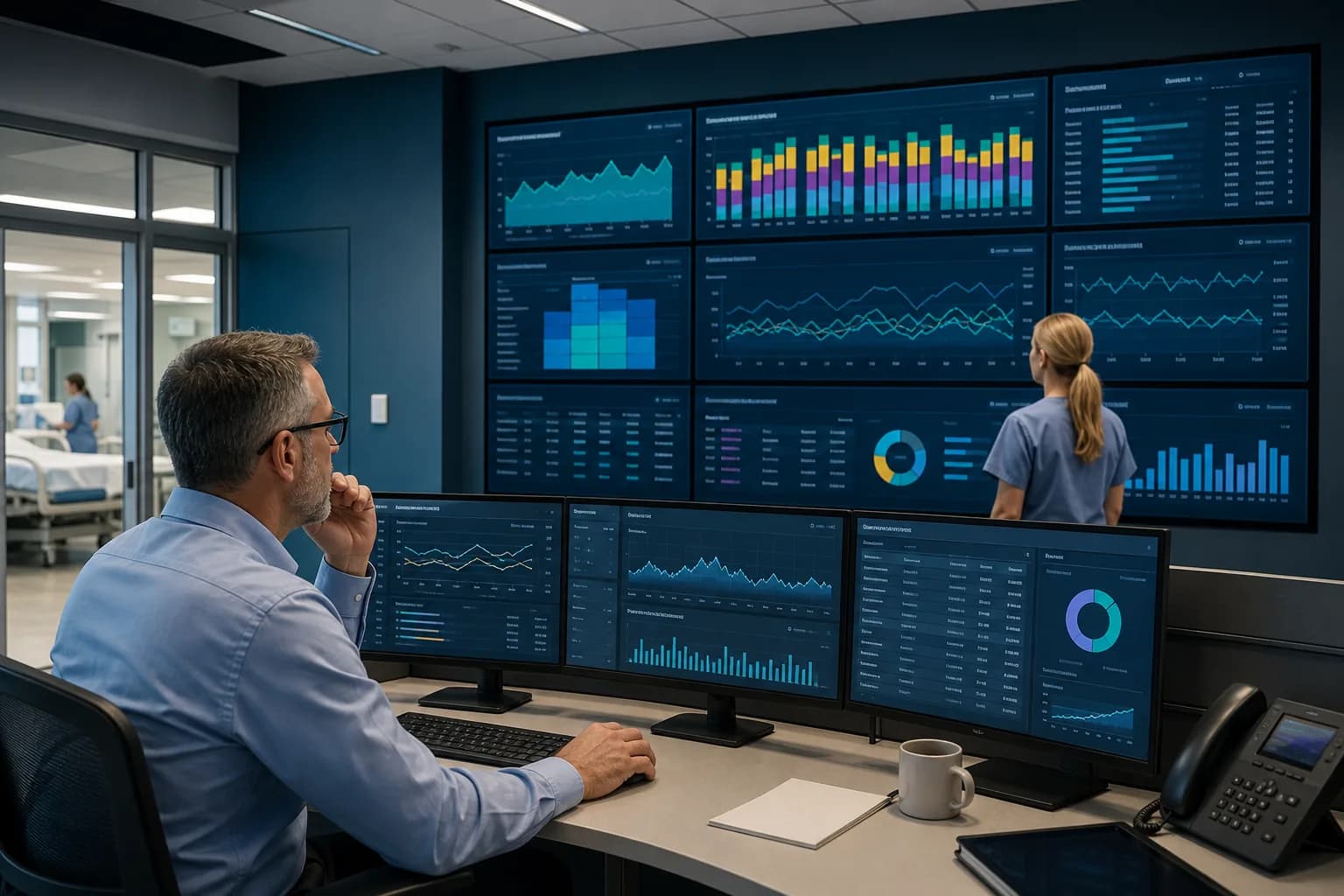Support service capacity analysis behind a hospital bed expansion