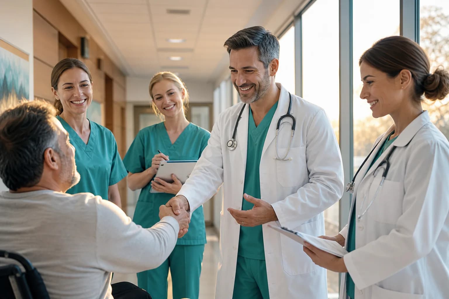 International patient arrival coordination covering transfer, interpreter and attendant orientation