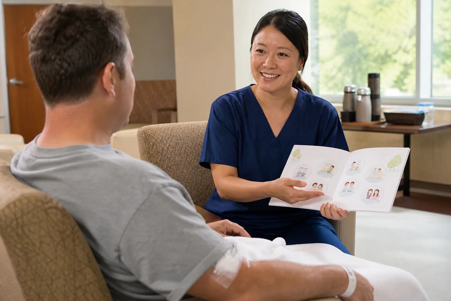 Patient portal lab result with range and follow-up context