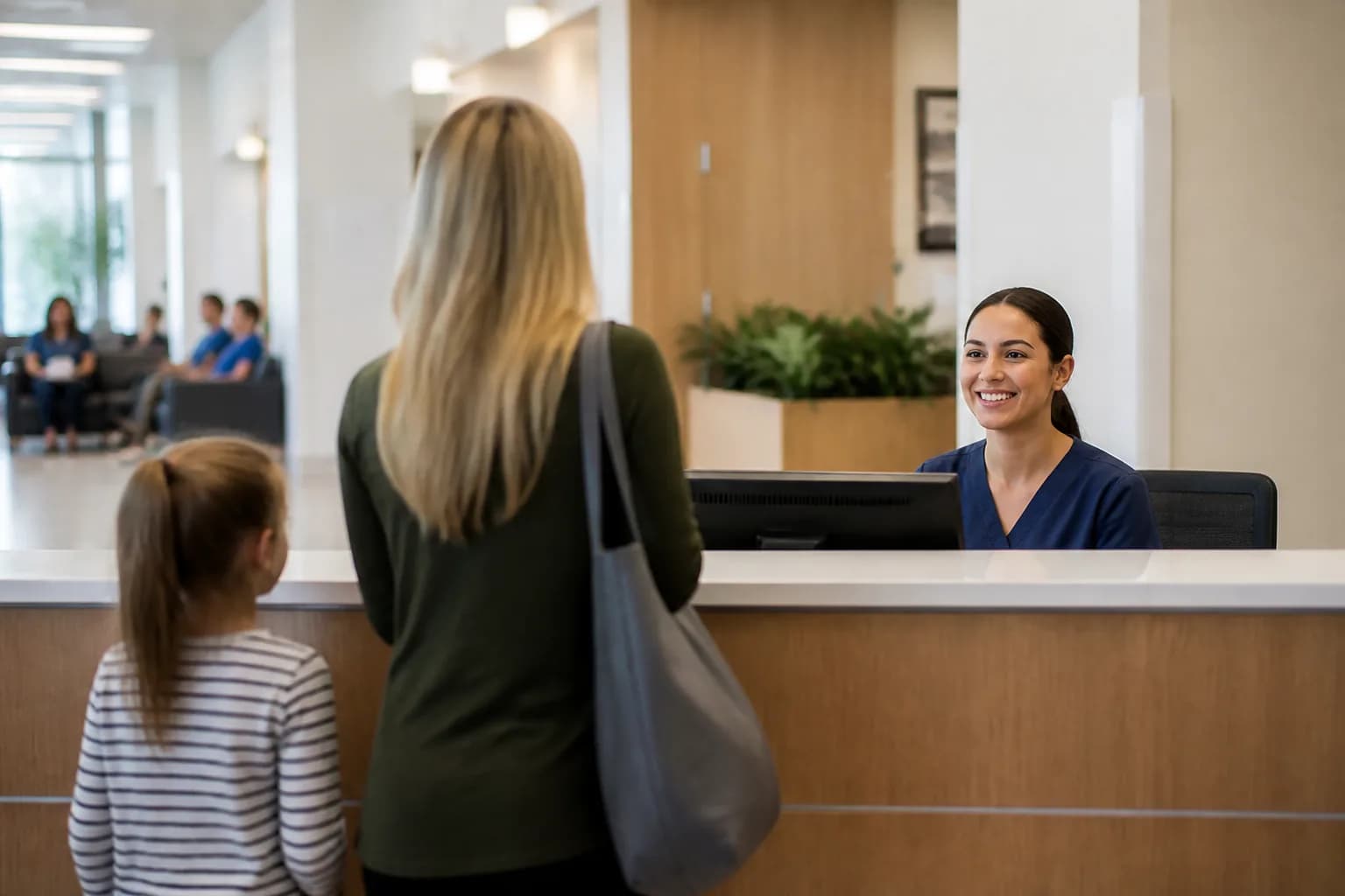 Patient reviewing separated consent choices on a hospital device