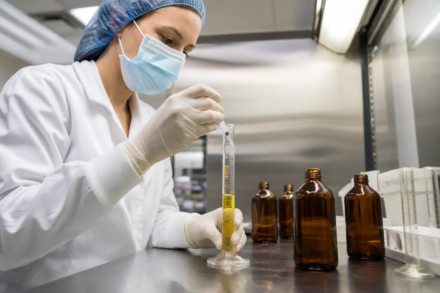Pharmacist reviewing clinical alerts for an e-prescription
