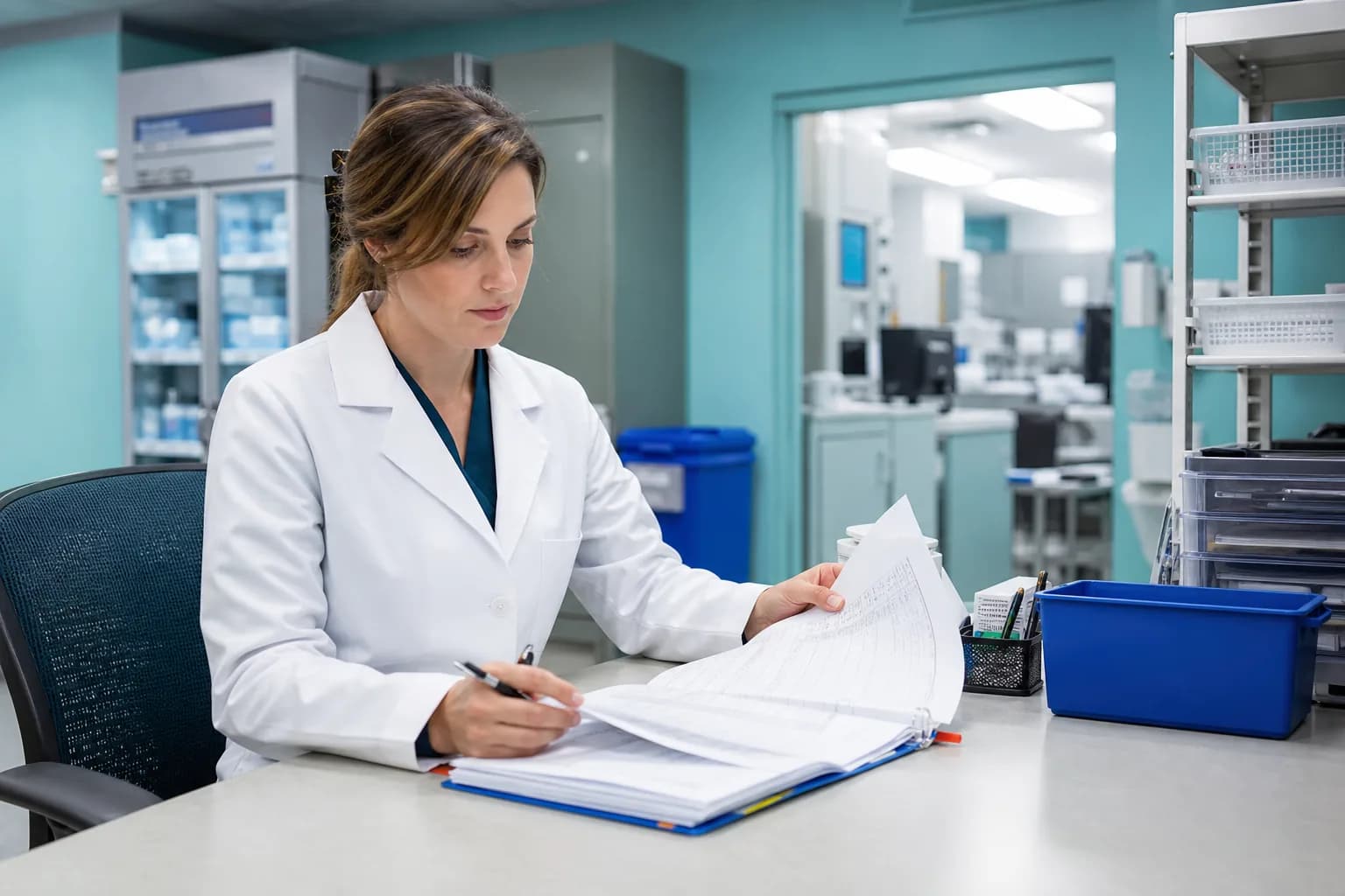 Pharmacy consumption report highlighting zero-movement formulary items for deletion review