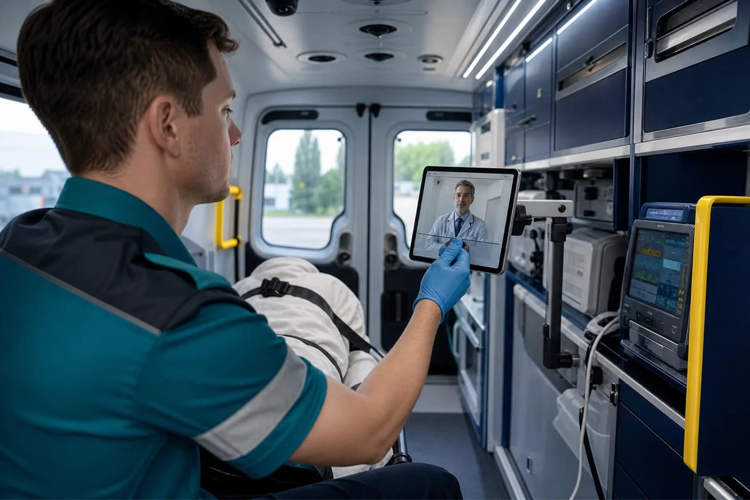 Doctor worklist mixing in-person and teleconsultation patients inside one hospital system