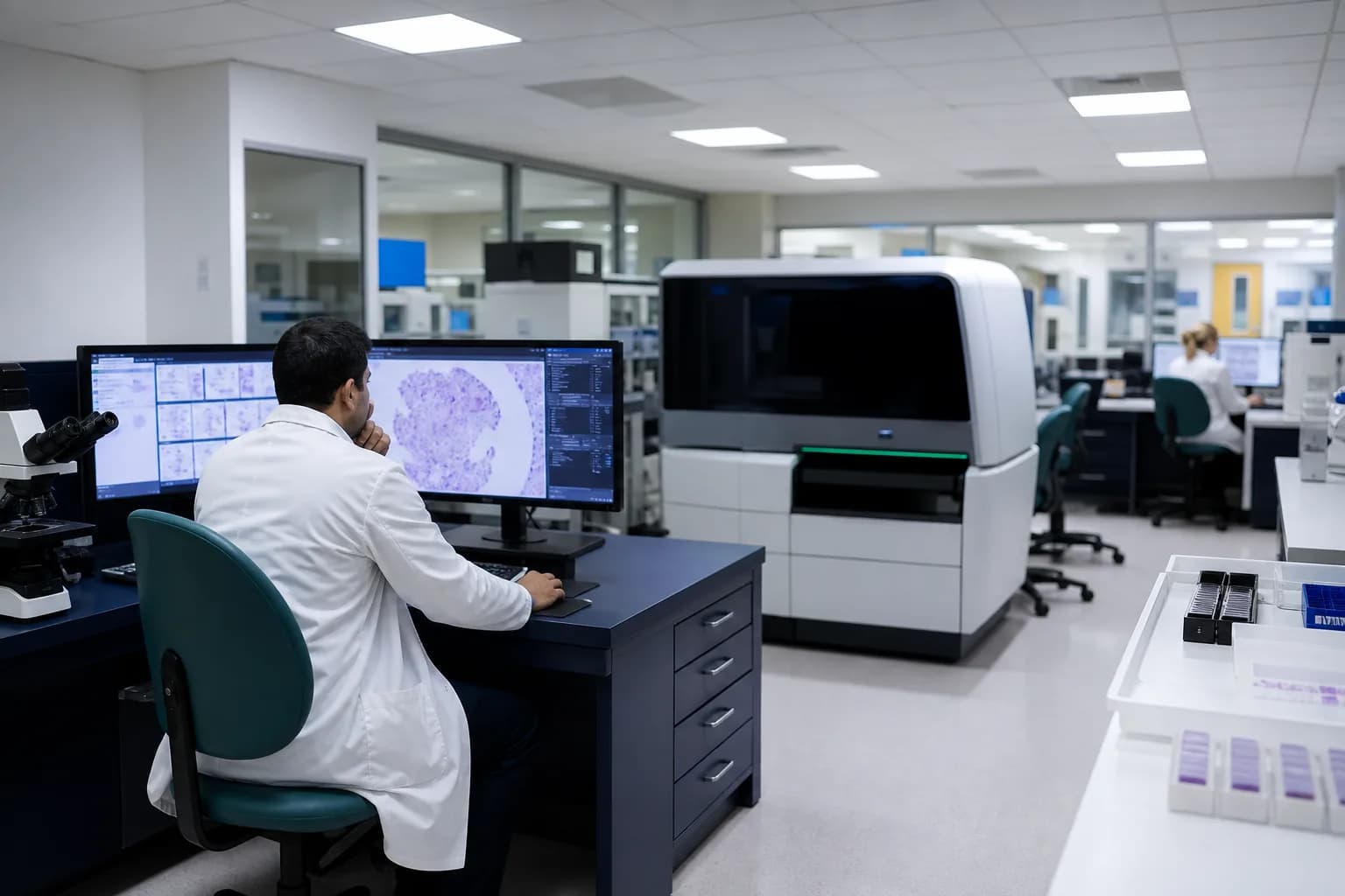 Ward noticeboard listing approved AI tools alongside a short list of prohibited actions