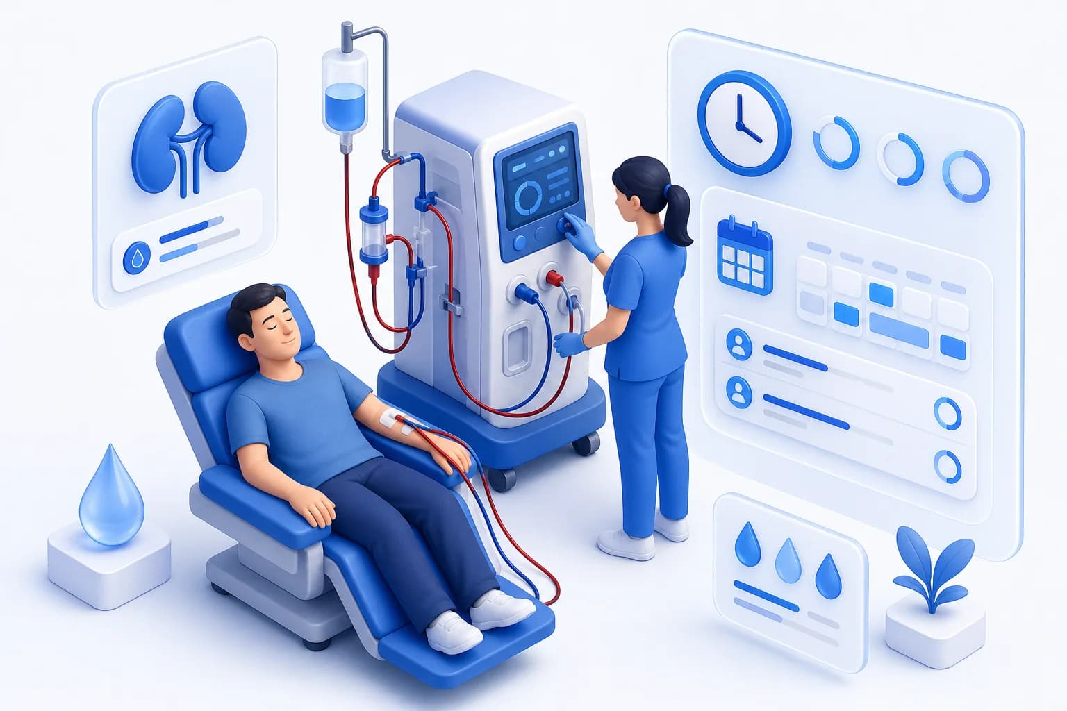 Prioritized safety alerts on a dialysis session screen