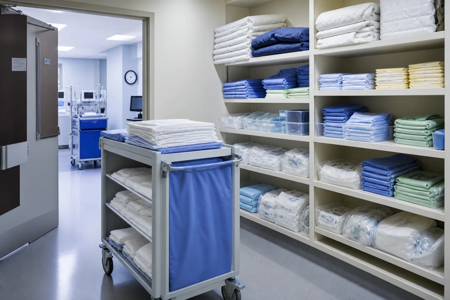 Observer completing an insertion bundle checklist at the bedside while maintenance elements are recorded in the routine nursing chart
