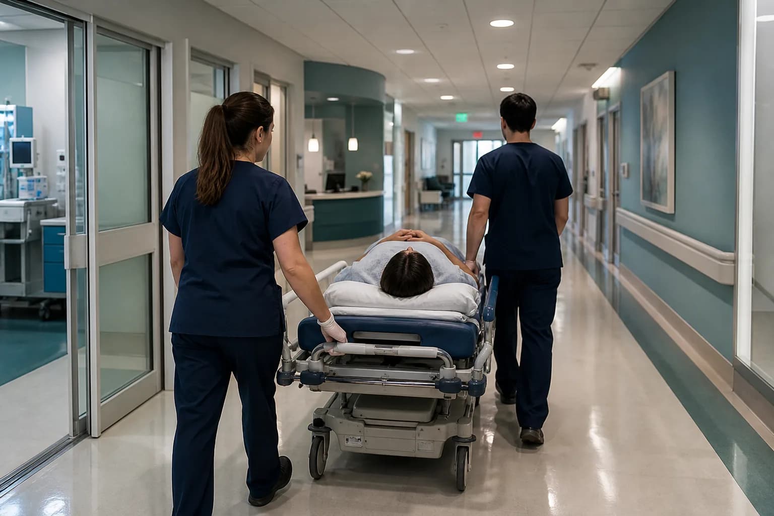 Hospital team timing each stage of the outpatient journey from registration to pharmacy