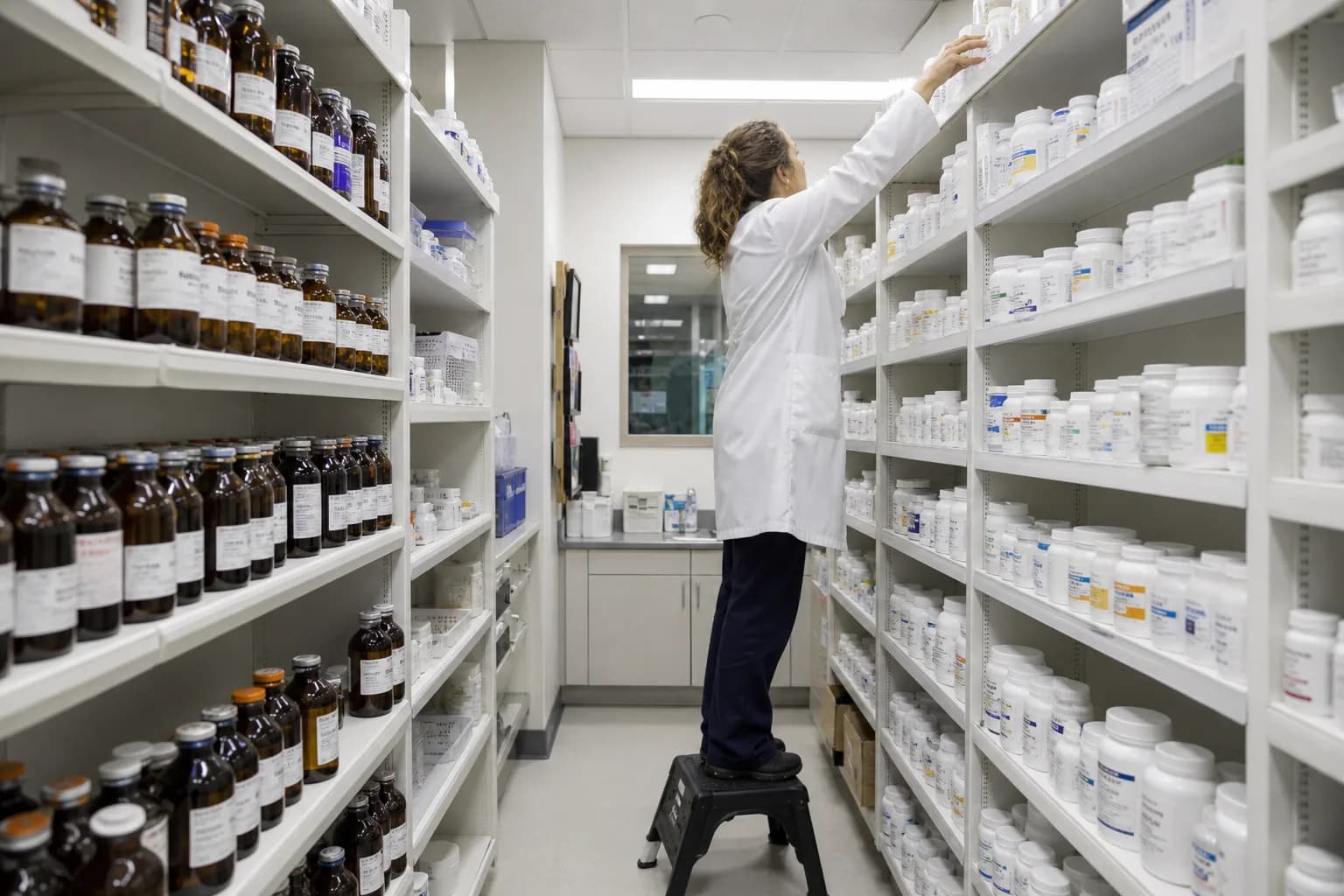 Six-month results dashboard showing fewer medication stock-outs