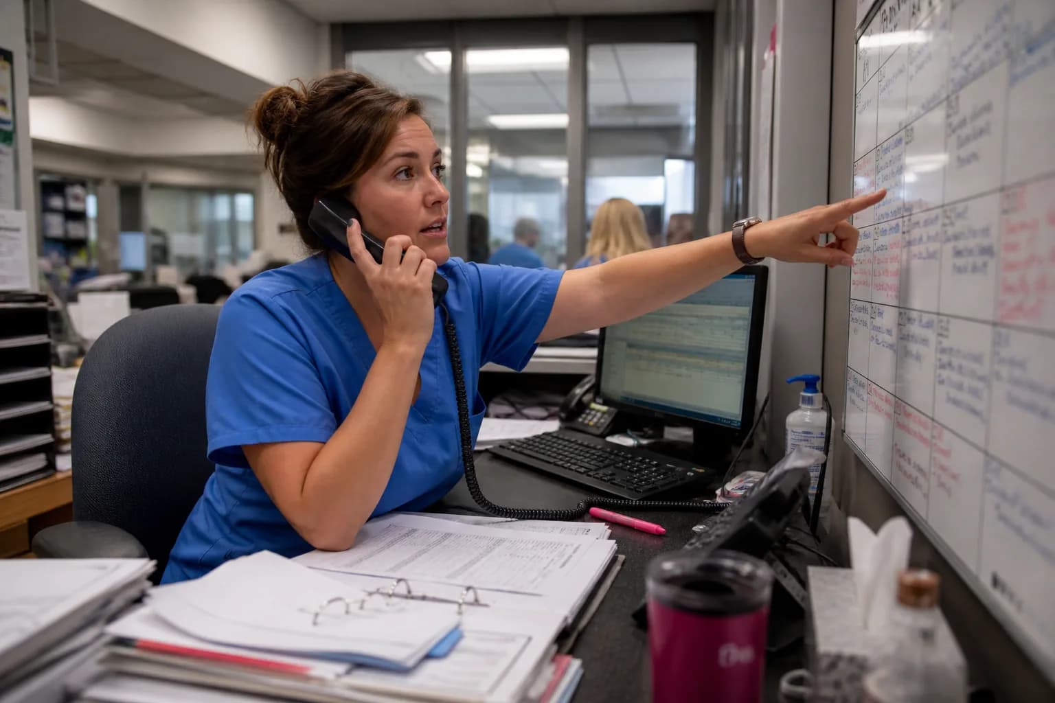 Medical education coordinator tracking CME credit accumulation against state council registration renewal cycles